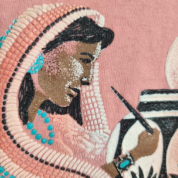 Anvil Vintage 90s Native American Oatman Arizona single stitch tshirt woman's XL - Picture 7 of 9